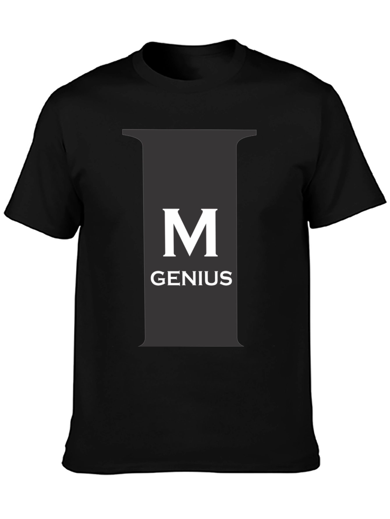 Genius Black Tee - M Letter Graphic