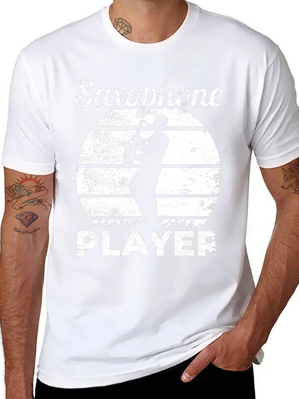 Saxophone Player Graphic T-Shirt - Musician Tee