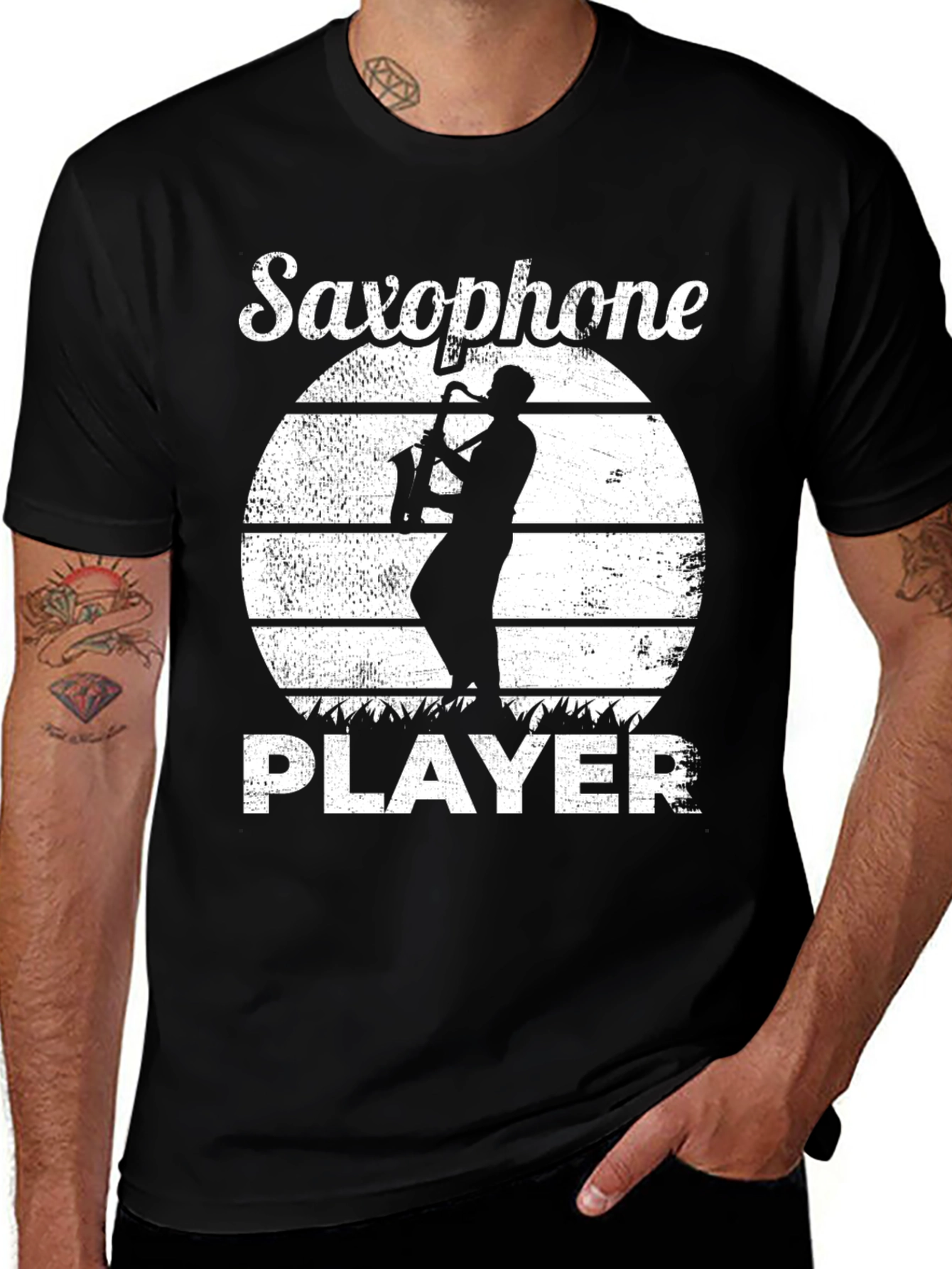 Saxophone Player Graphic T-Shirt - Musician Tee