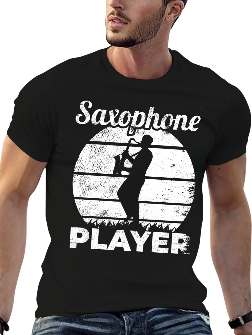 Saxophone Player Graphic T-Shirt - Musician Tee