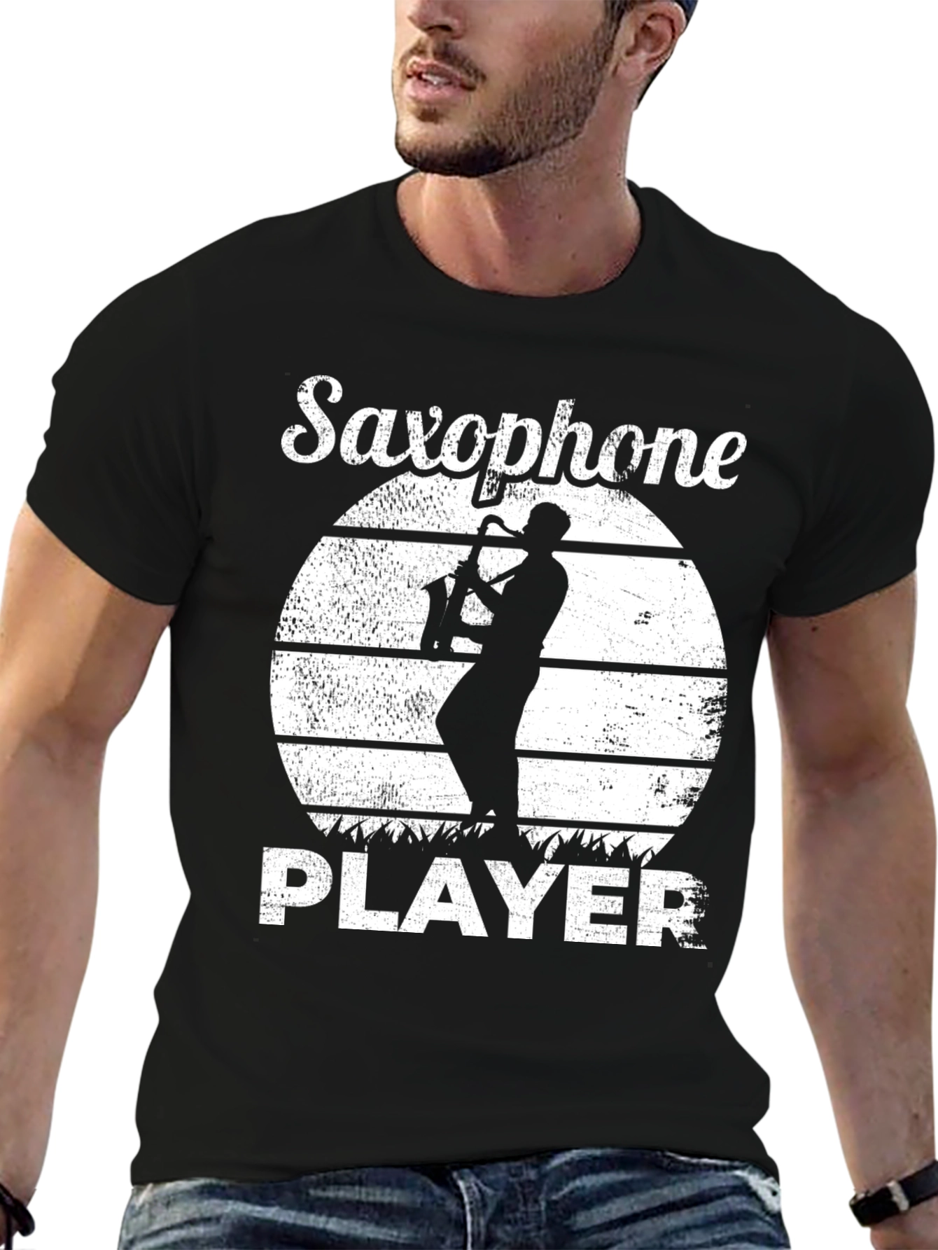 Saxophone Player Graphic T-Shirt - Musician Tee