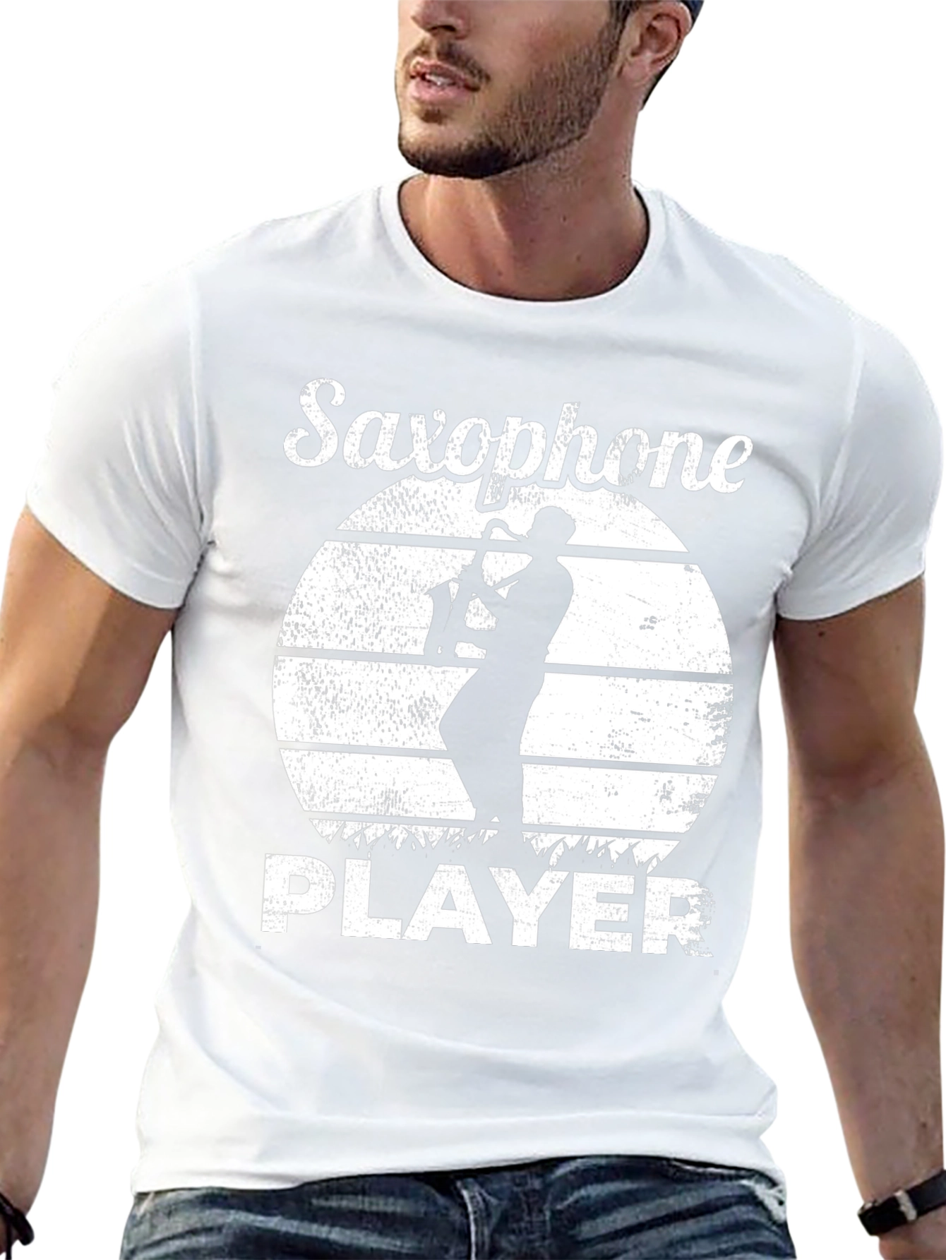 Saxophone Player Graphic T-Shirt - Musician Tee