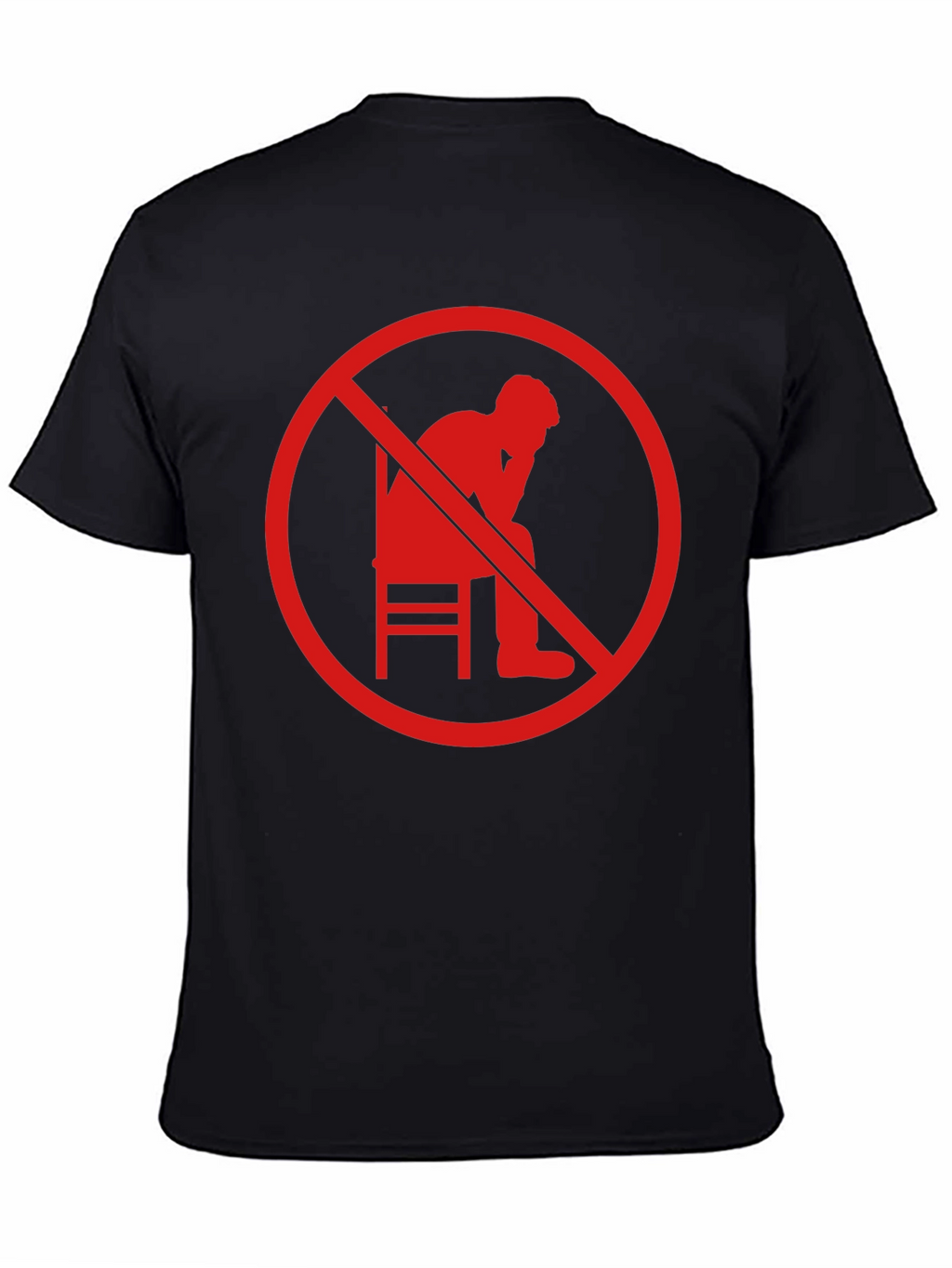 No Thinking Graphic T-Shirt - Mens Black Tee