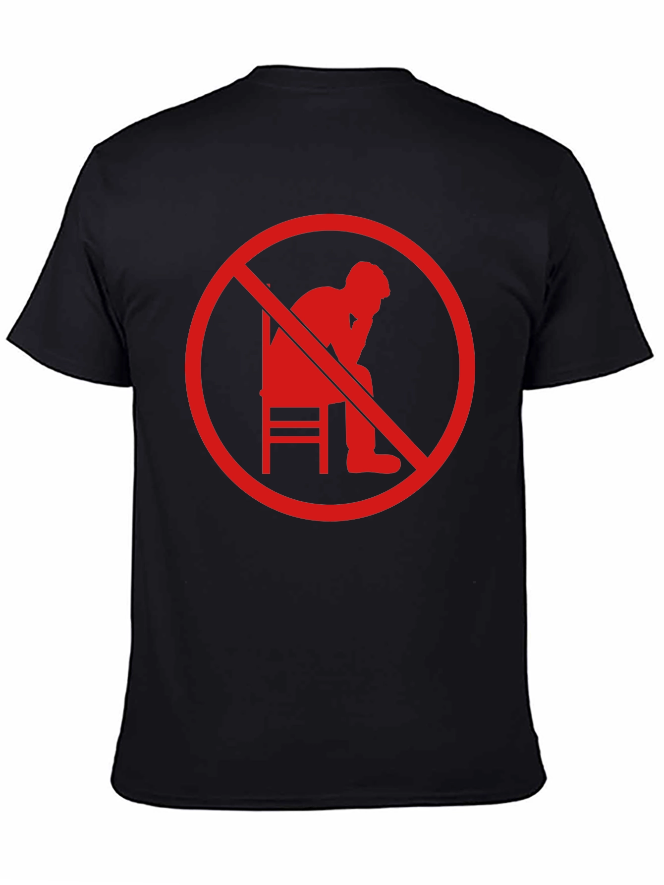 No Thinking Graphic T-Shirt - Mens Black Tee