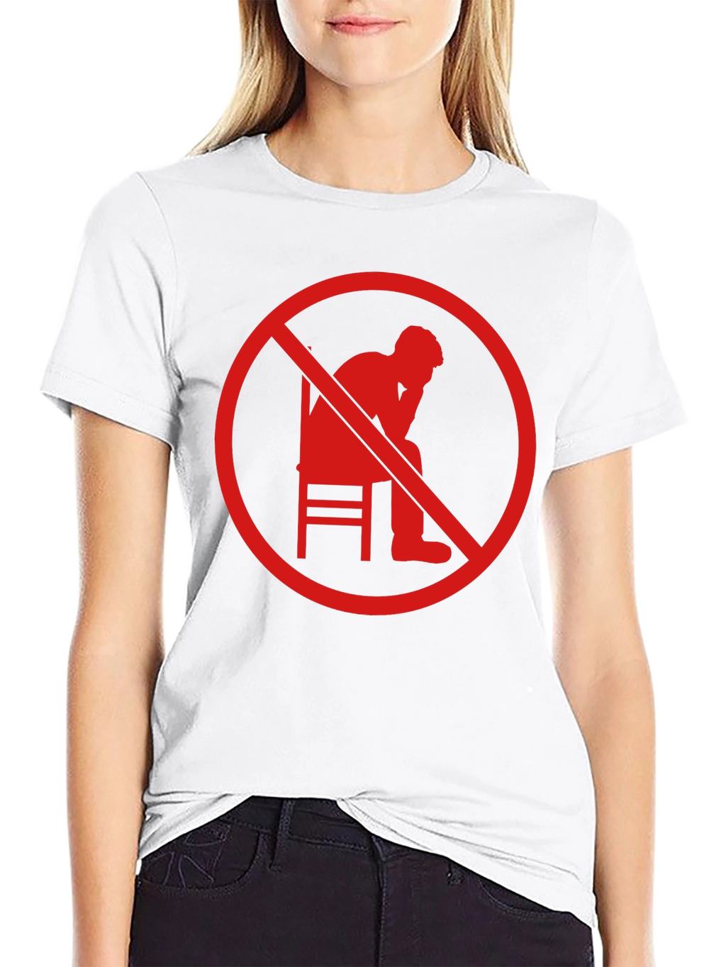 No Thinking Graphic T-Shirt - Mens Black Tee