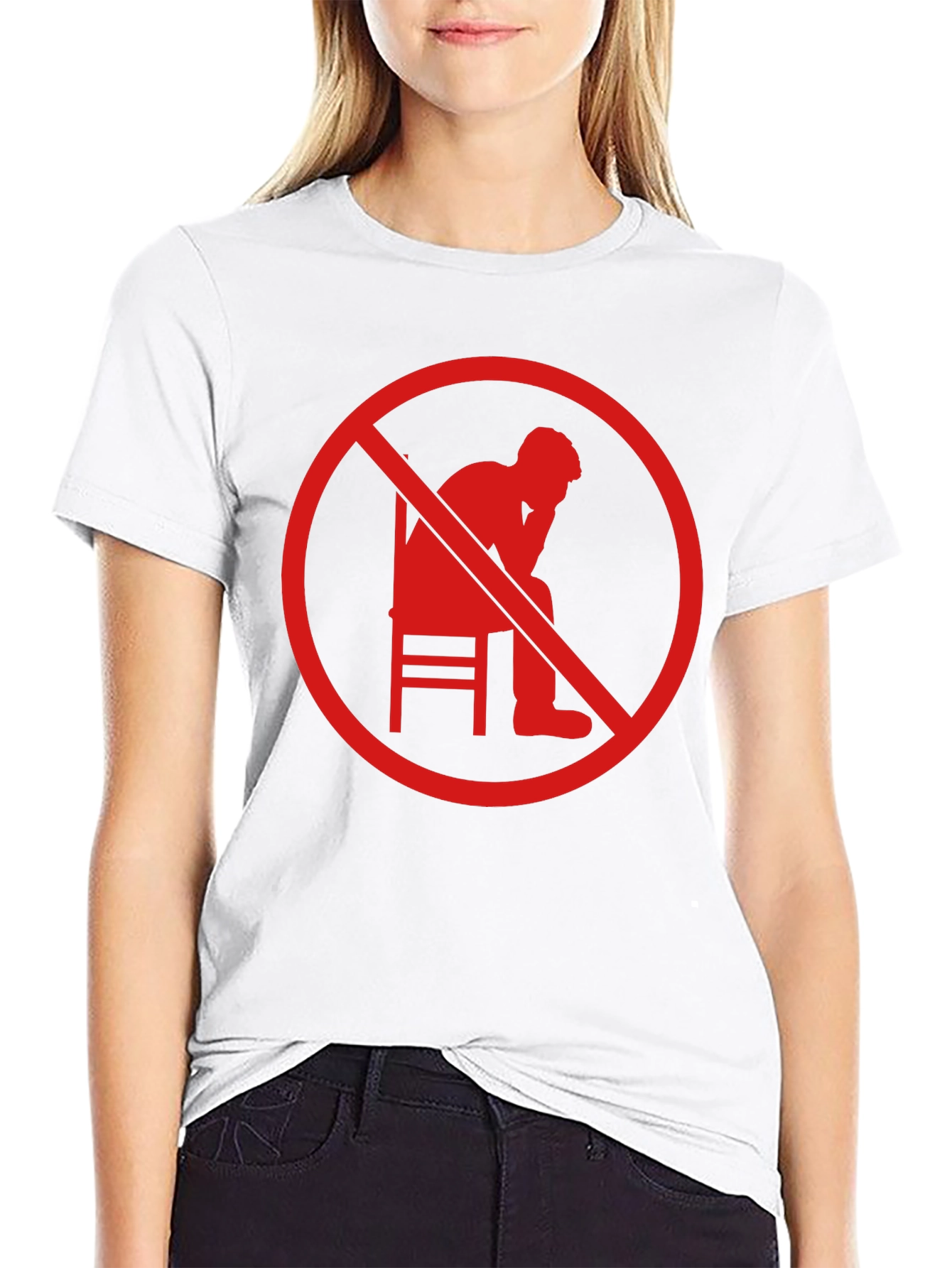 No Thinking Graphic T-Shirt - Mens Black Tee