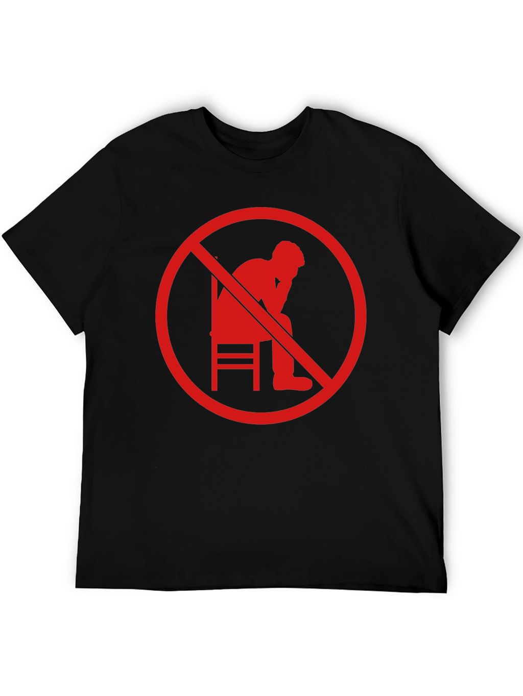 No Thinking Graphic T-Shirt - Mens Black Tee