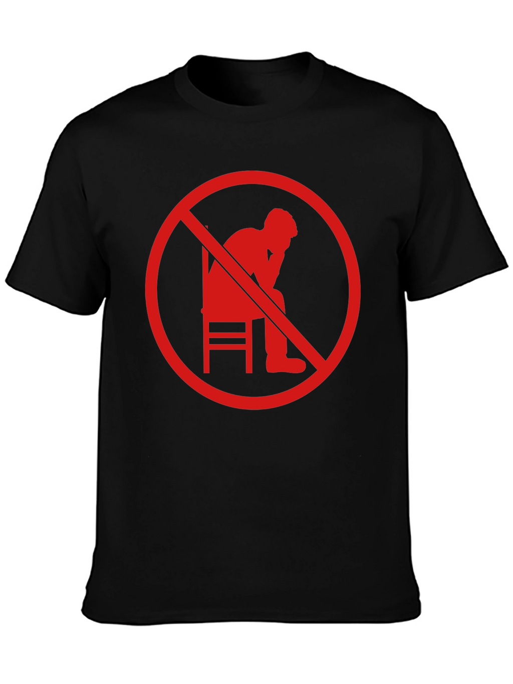 No Thinking Graphic T-Shirt - Mens Black Tee