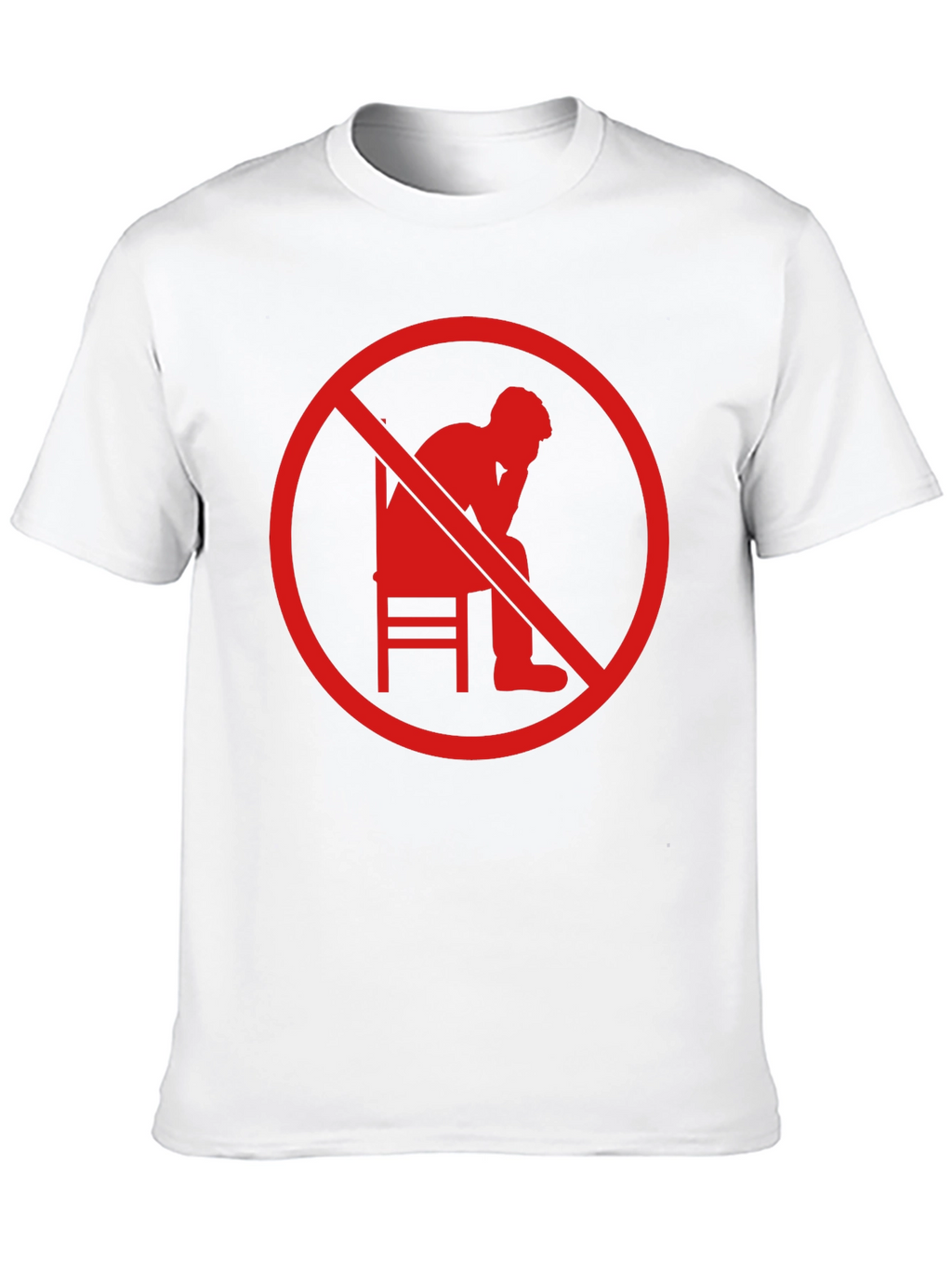 No Thinking Graphic T-Shirt - Mens Black Tee
