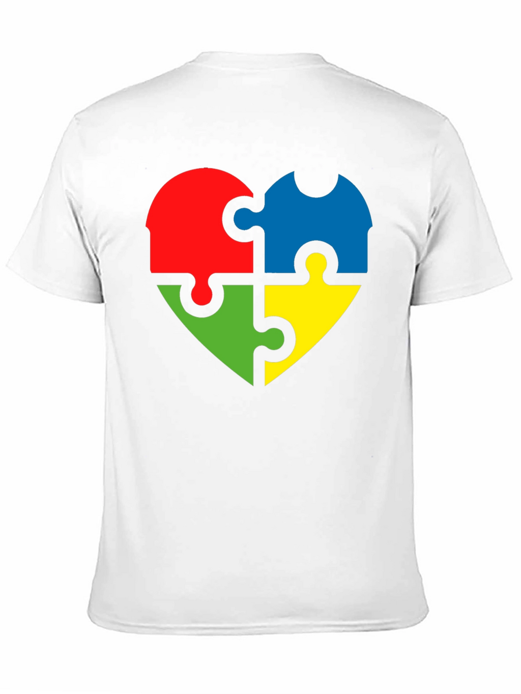 Autism Awareness Puzzle Heart Tee - Black