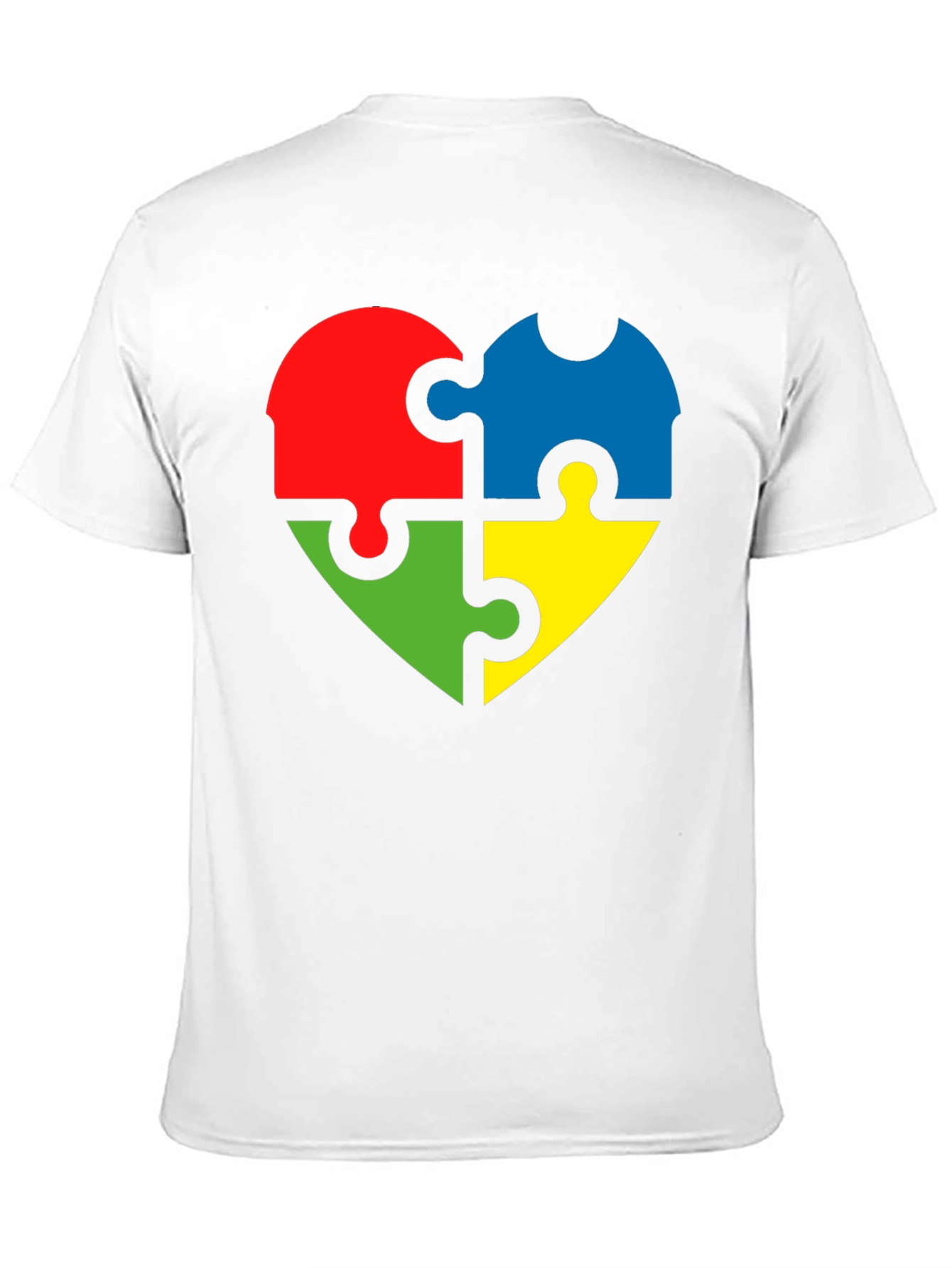 Autism Awareness Puzzle Heart Tee - Black