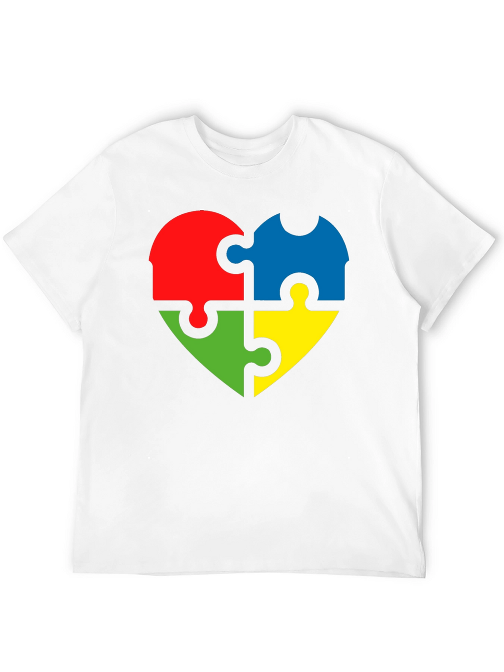 Autism Awareness Puzzle Heart Tee - Black