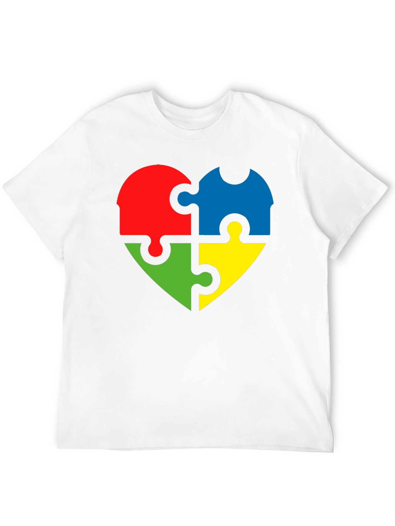 Autism Awareness Puzzle Heart Tee - Black