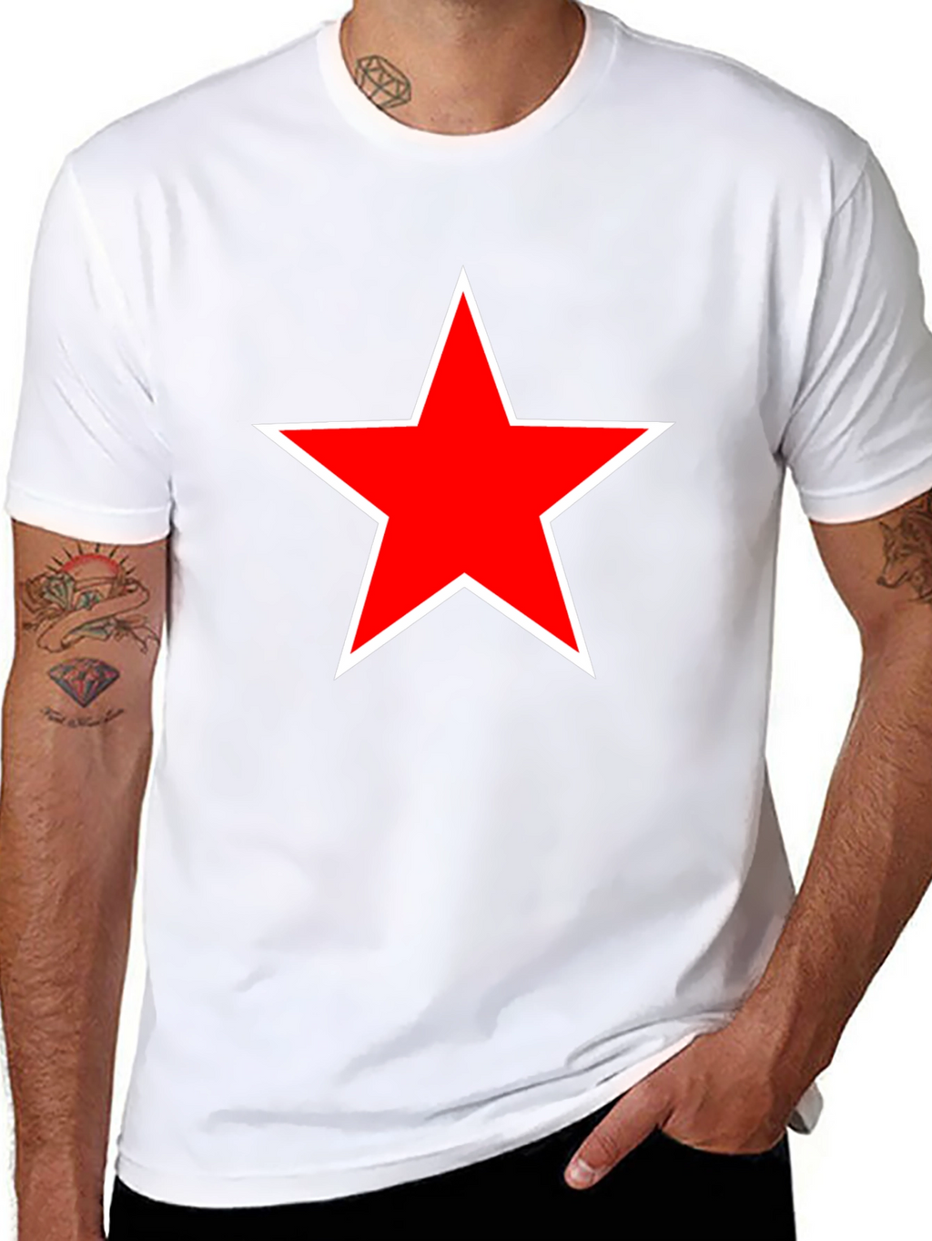 Red Star Black T-Shirt