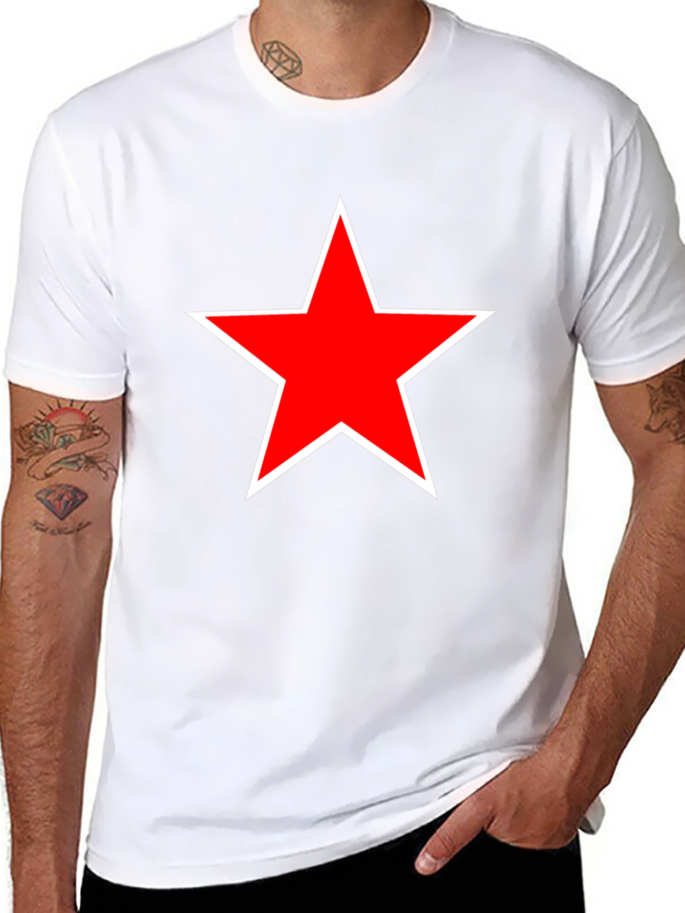Red Star Black T-Shirt