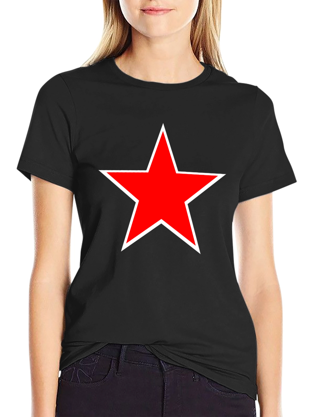 Red Star Black T-Shirt
