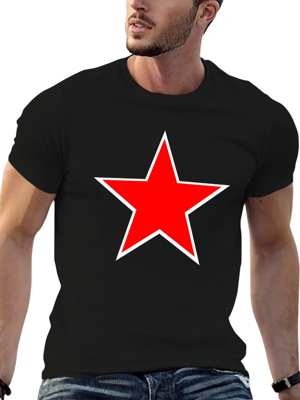 Red Star Black T-Shirt