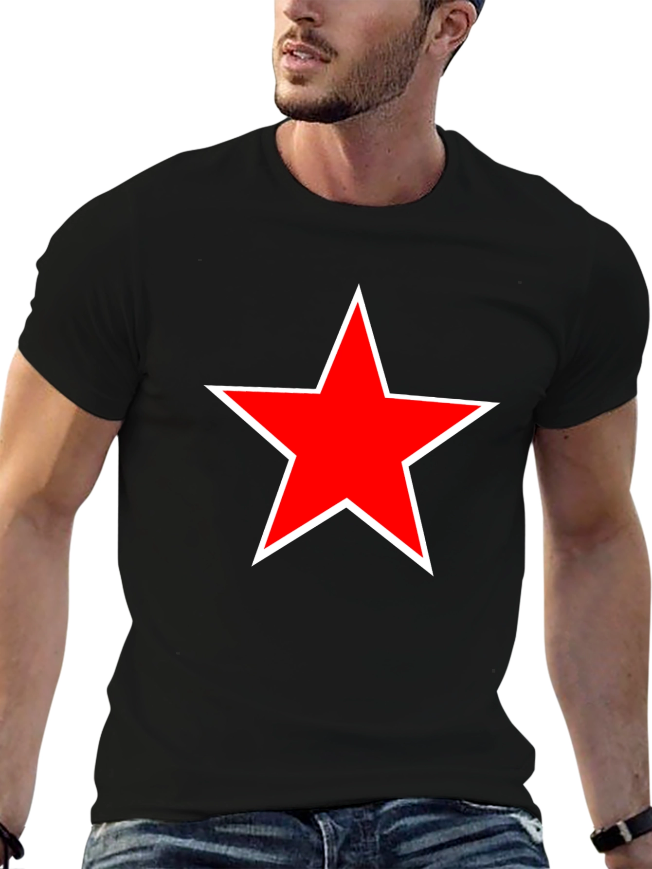 Red Star Black T-Shirt