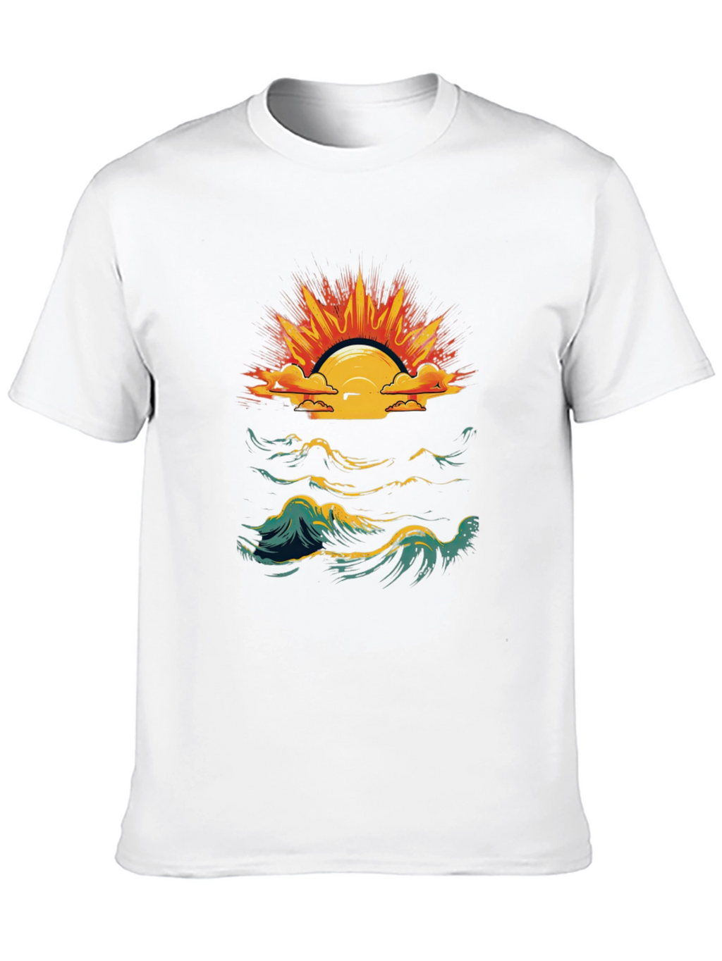 Ocean Sunset Graphic Tee - Black