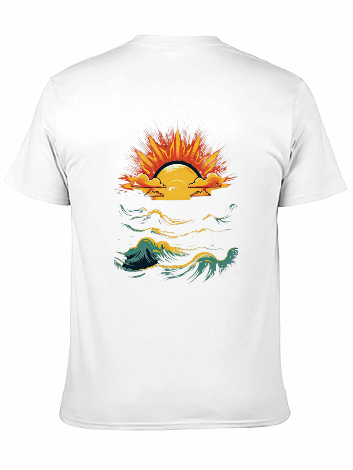 Ocean Sunset Graphic Tee - Black