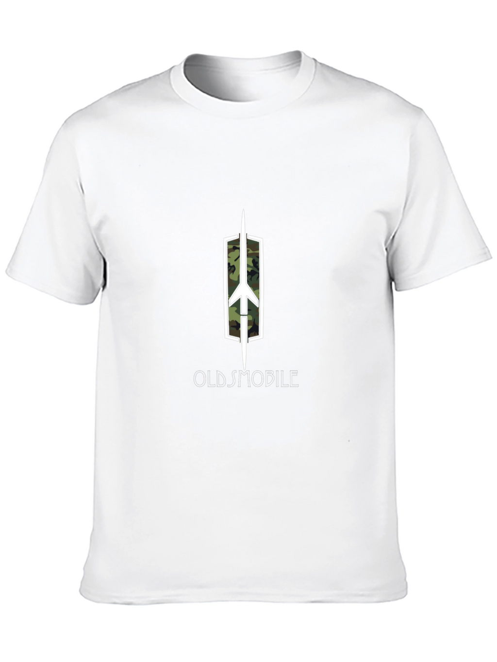 Oldsmobile Logo Camo Fill Black T-Shirt
