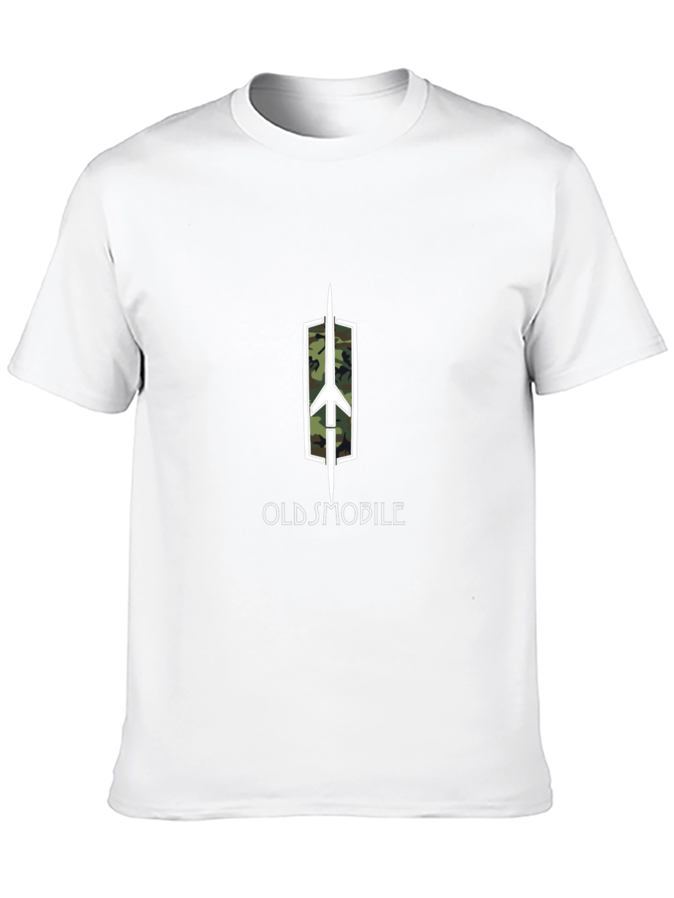 Oldsmobile Logo Camo Fill Black T-Shirt