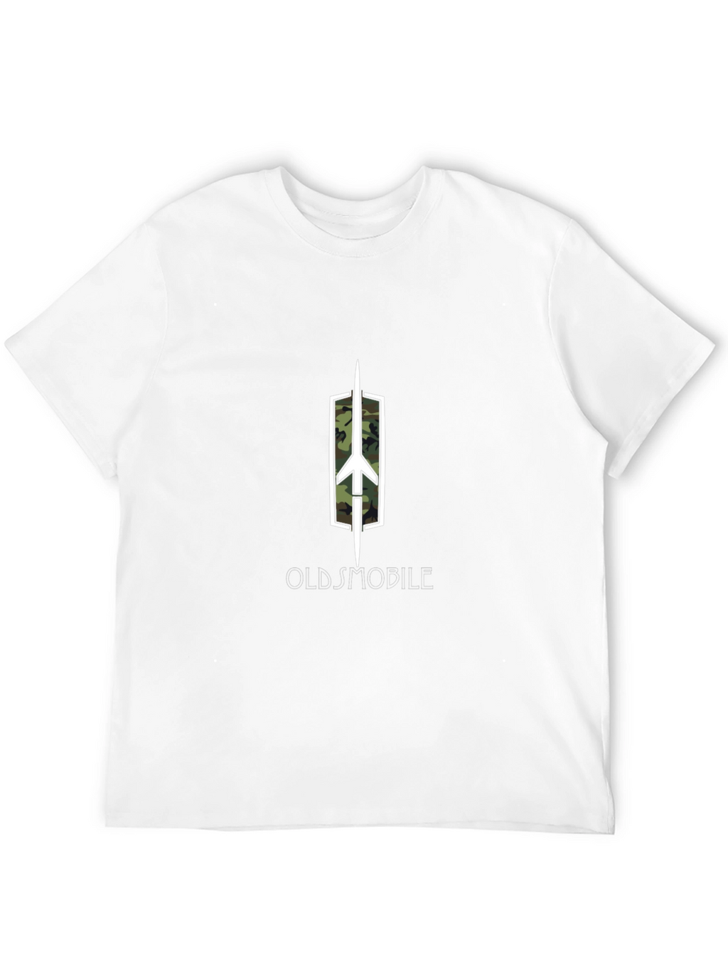Oldsmobile Logo Camo Fill Black T-Shirt