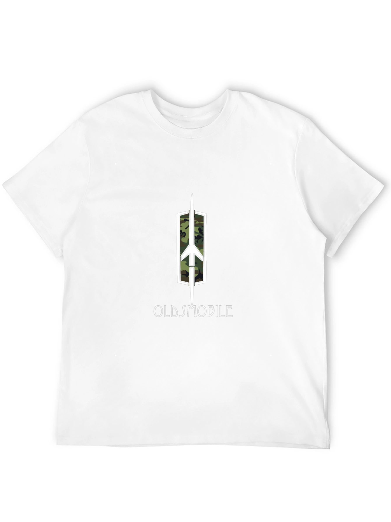 Oldsmobile Logo Camo Fill Black T-Shirt