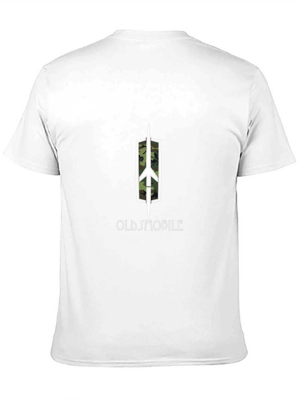 Oldsmobile Logo Camo Fill Black T-Shirt