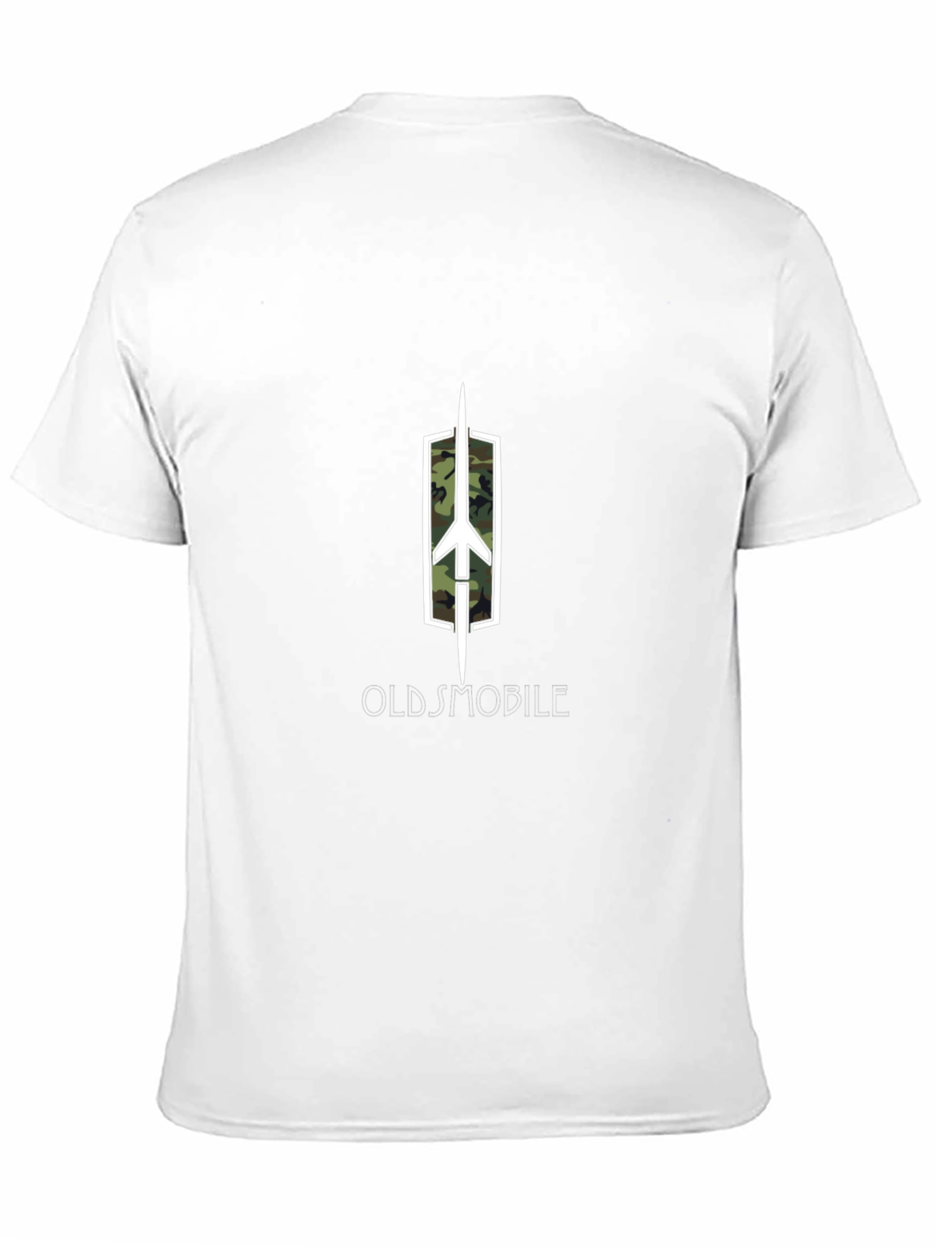 Oldsmobile Logo Camo Fill Black T-Shirt