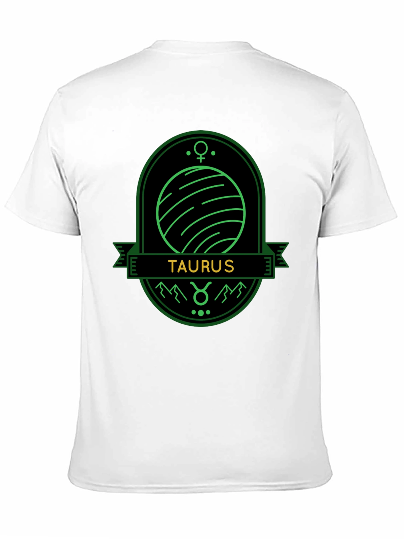 Taurus Zodiac Sign Graphic Tee - Unisex Black T-Shirt