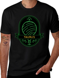 Taurus Zodiac Sign Graphic Tee - Unisex Black T-Shirt