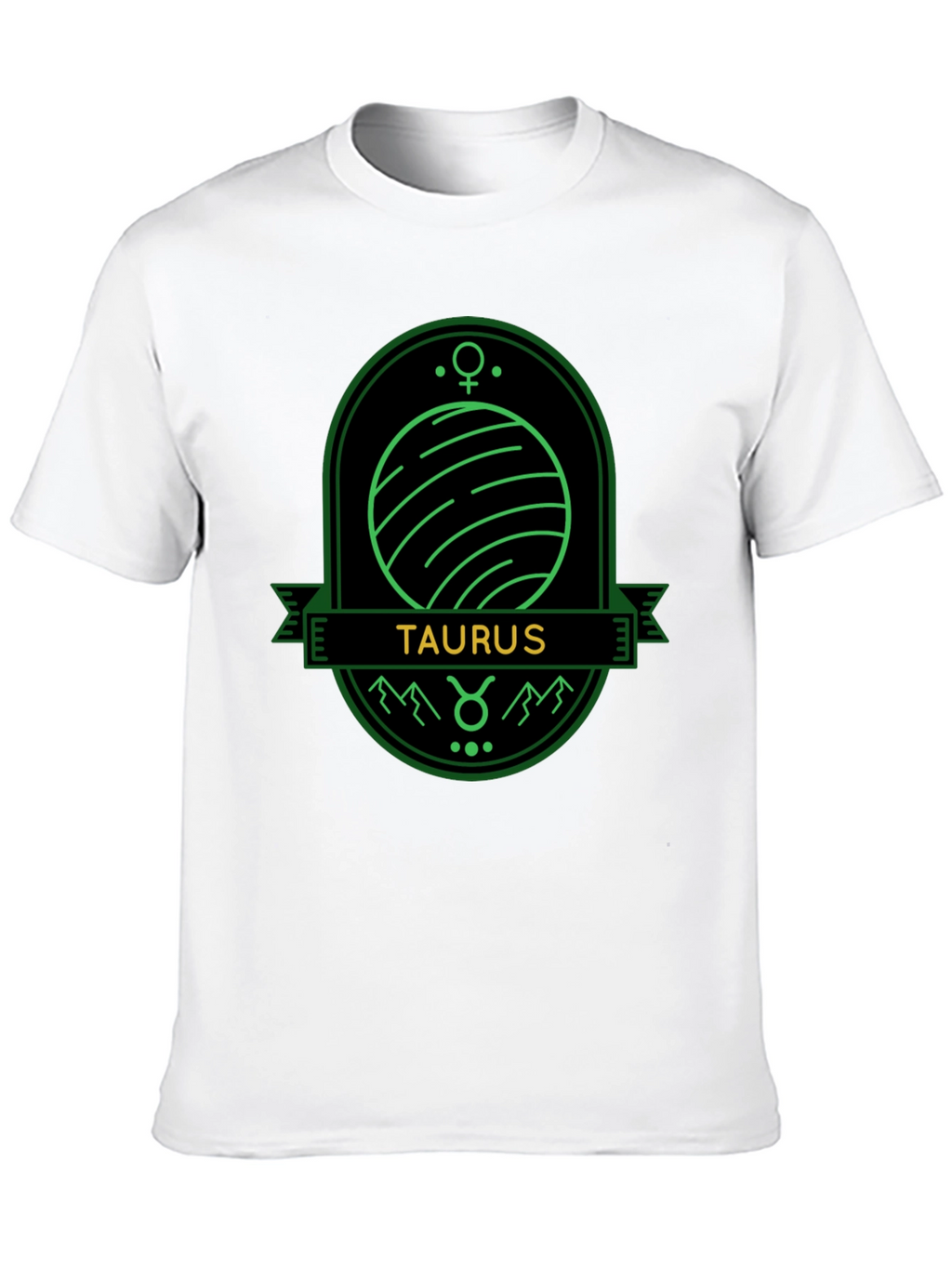 Taurus Zodiac Sign Graphic Tee - Unisex Black T-Shirt