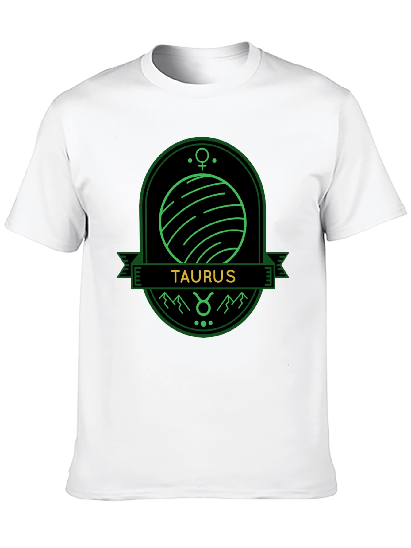 Taurus Zodiac Sign Graphic Tee - Unisex Black T-Shirt