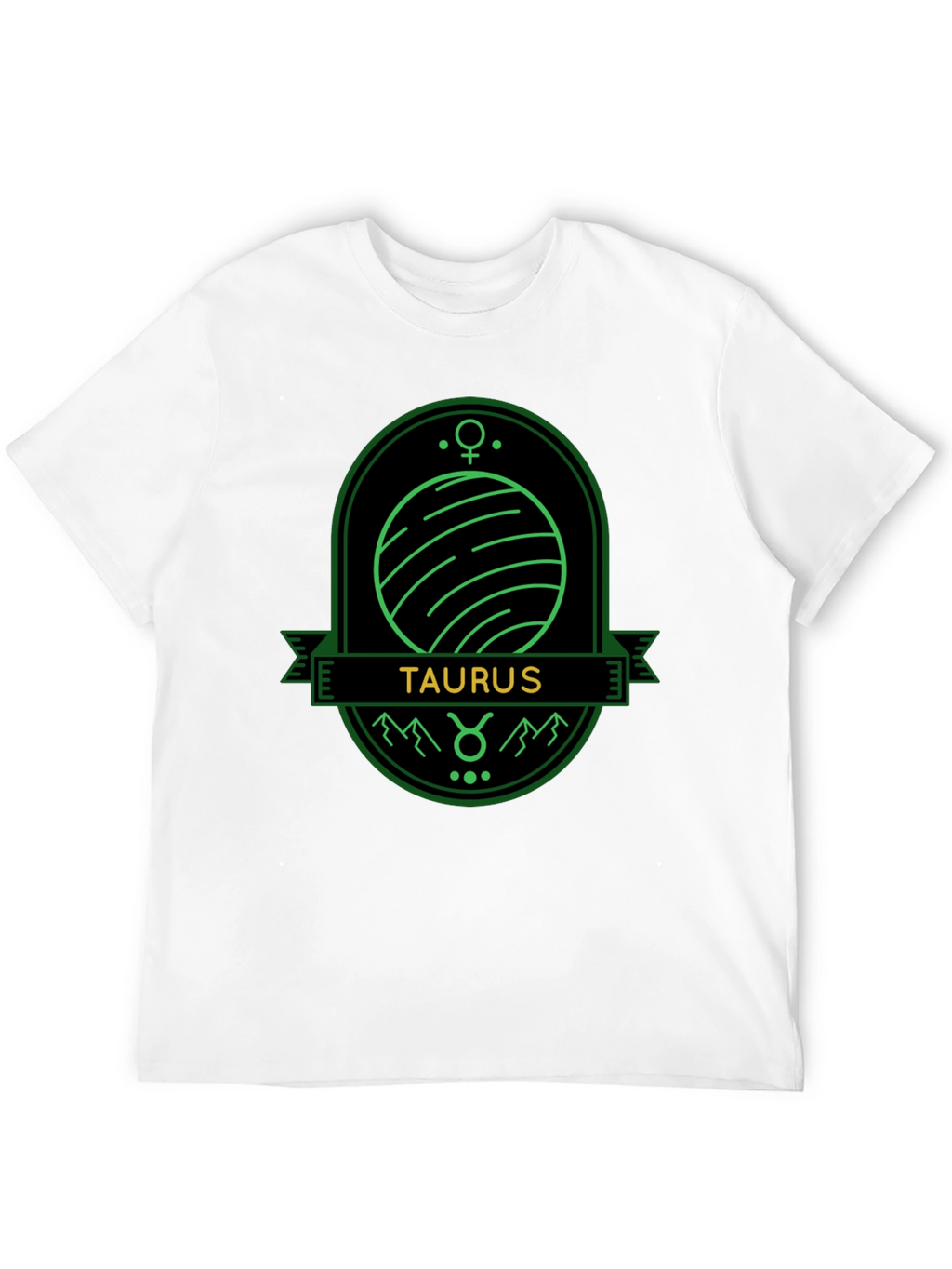 Taurus Zodiac Sign Graphic Tee - Unisex Black T-Shirt