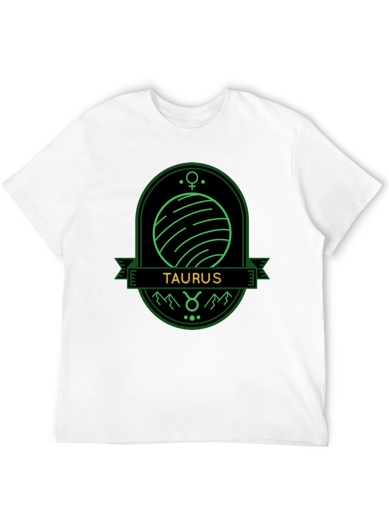 Taurus Zodiac Sign Graphic Tee - Unisex Black T-Shirt