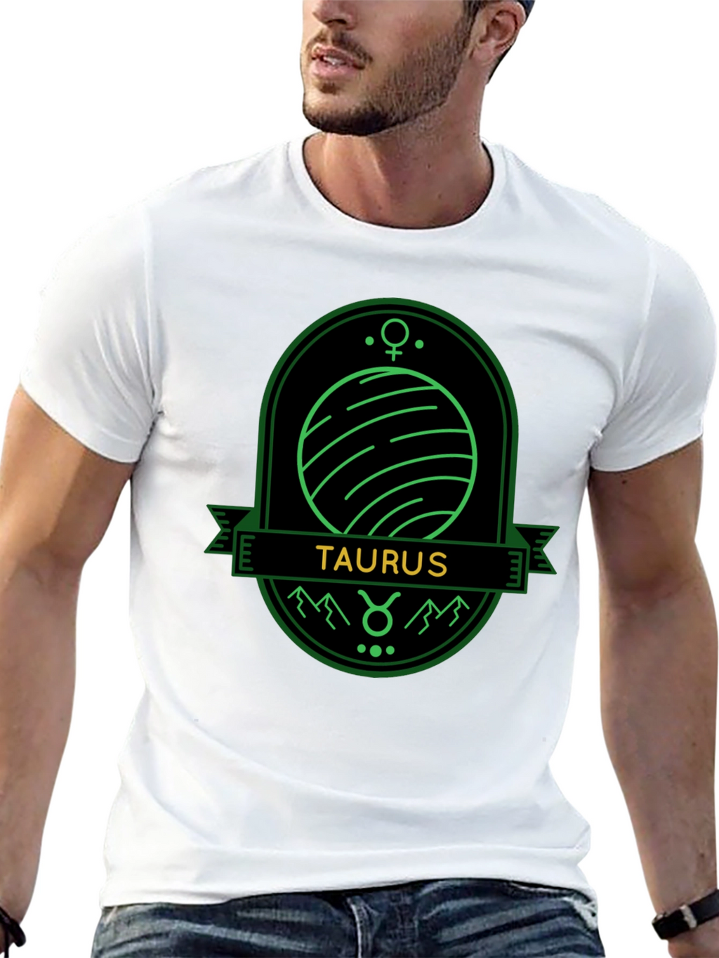 Taurus Zodiac Sign Graphic Tee - Unisex Black T-Shirt