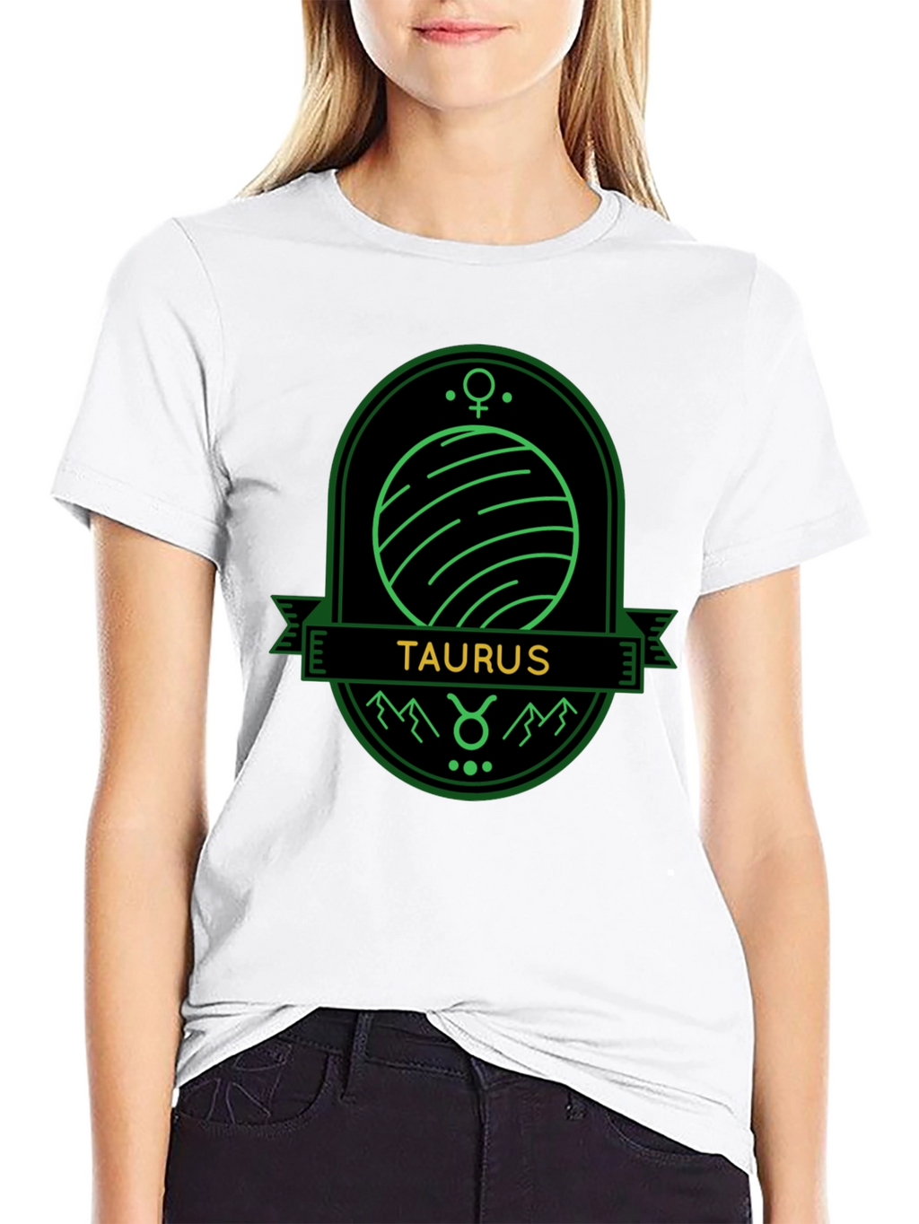 Taurus Zodiac Sign Graphic Tee - Unisex Black T-Shirt
