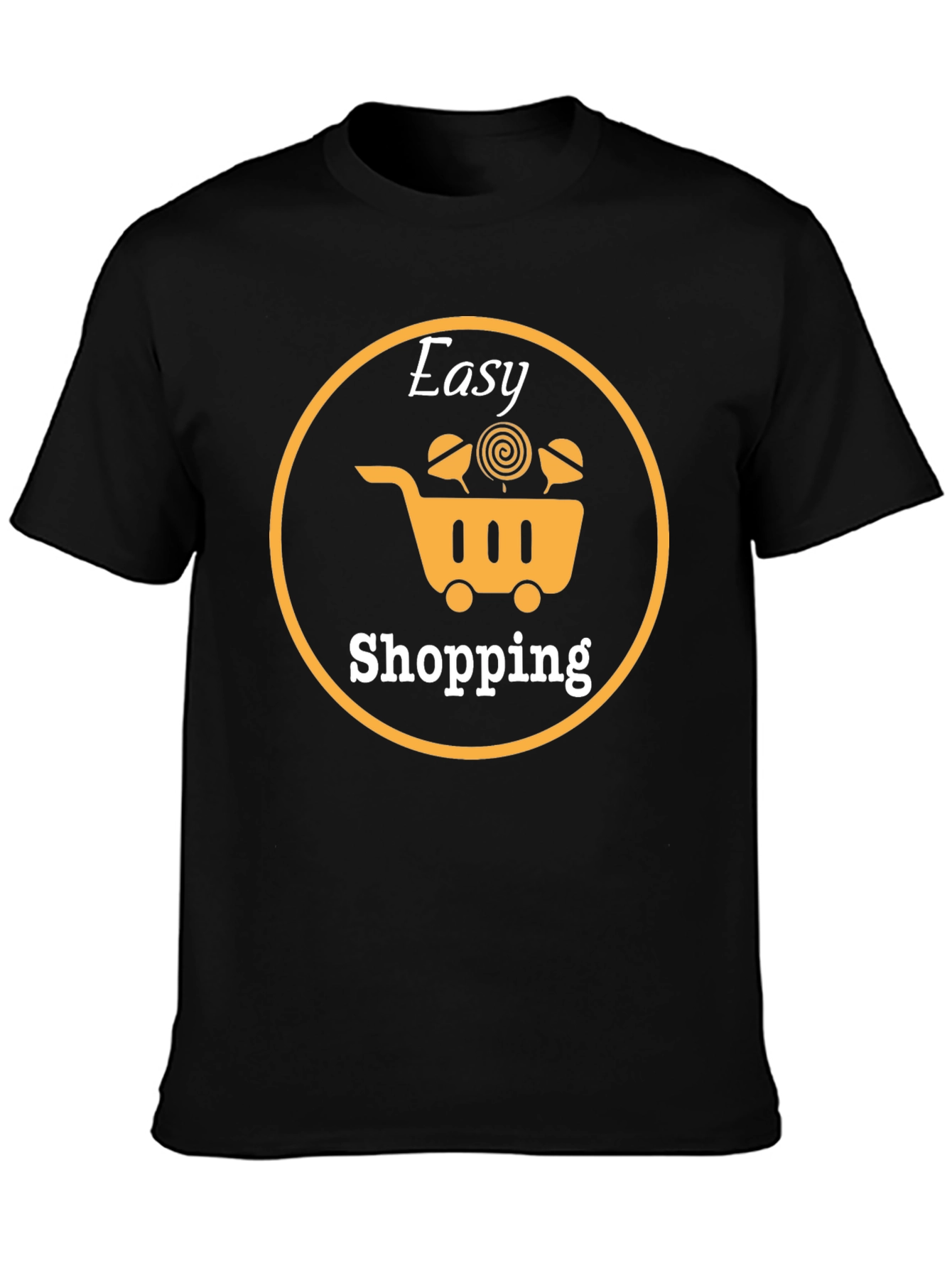 Easy Shopping Black T-Shirt | Fun & Comfortable