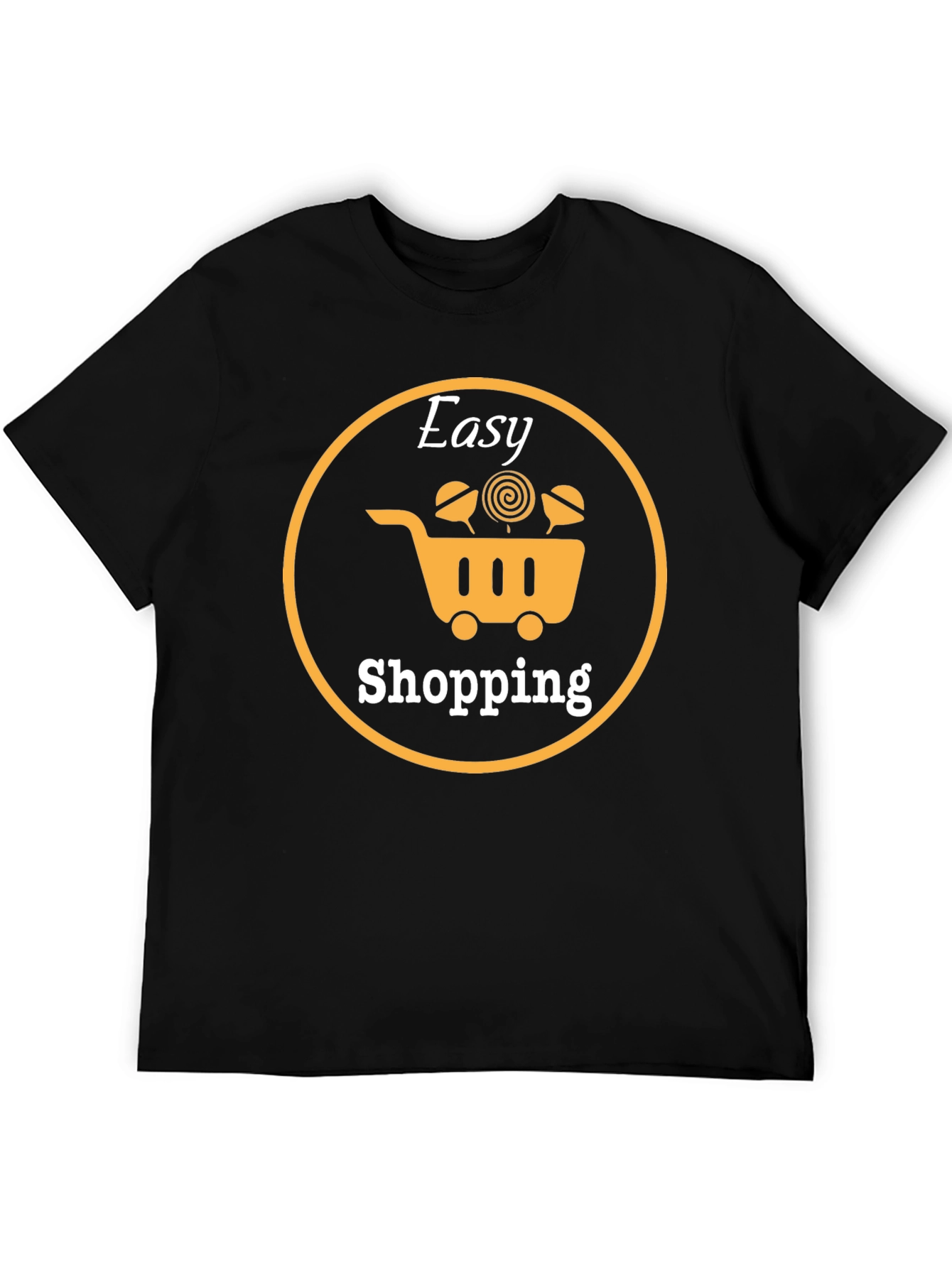 Easy Shopping Black T-Shirt | Fun & Comfortable