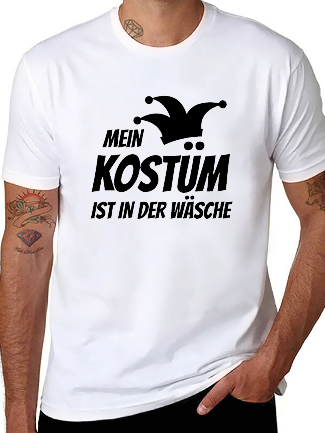 Funny German Costume Laundry Black T-Shirt