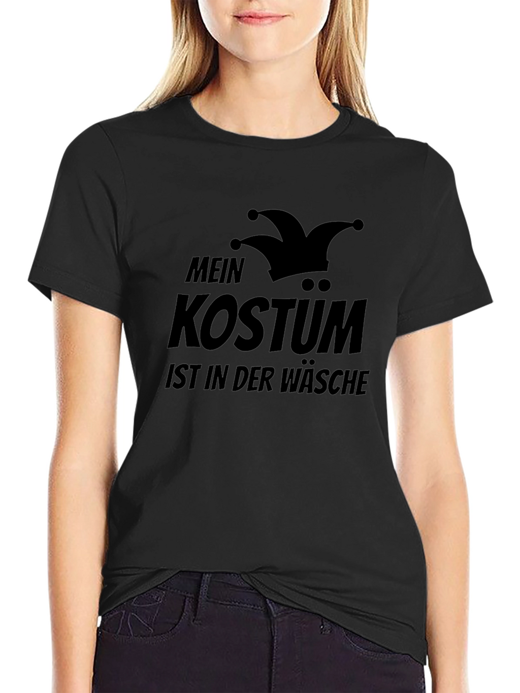 Funny German Costume Laundry Black T-Shirt