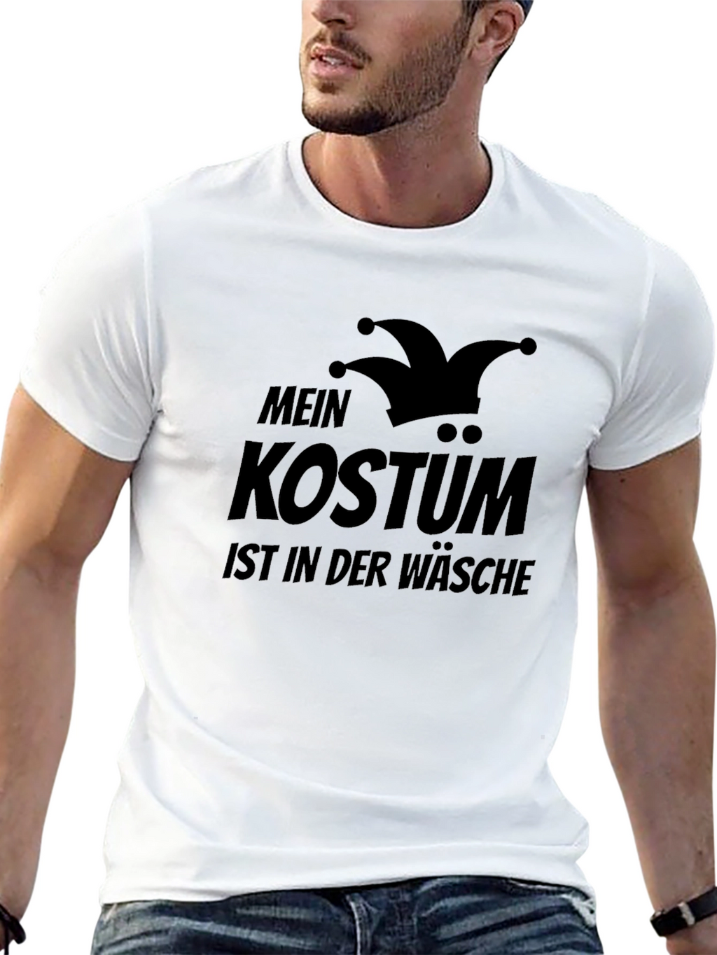 Funny German Costume Laundry Black T-Shirt