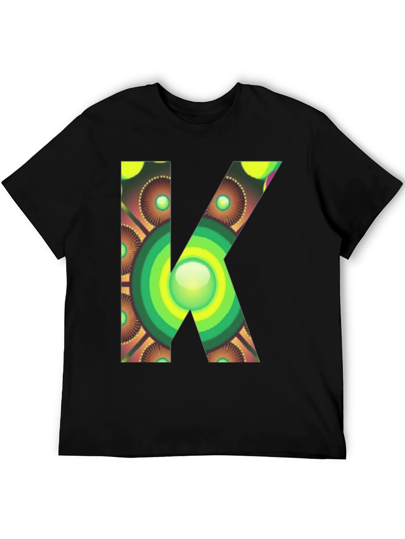 Abstract Letter K Graphic Tee - Unique Design