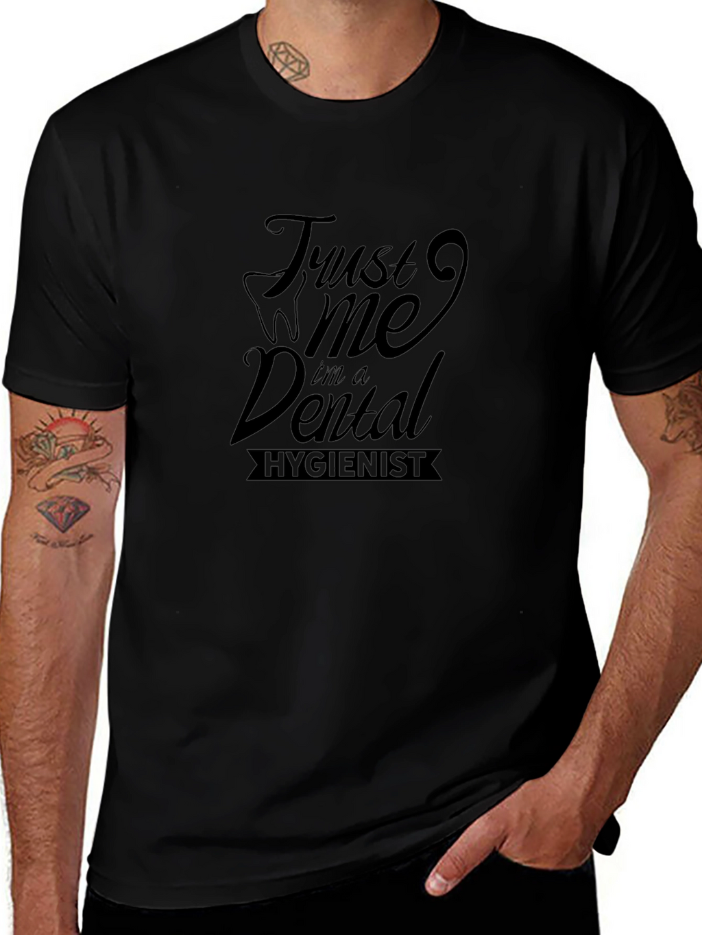 Trust Me Im A Dental Hygienist Black T-Shirt