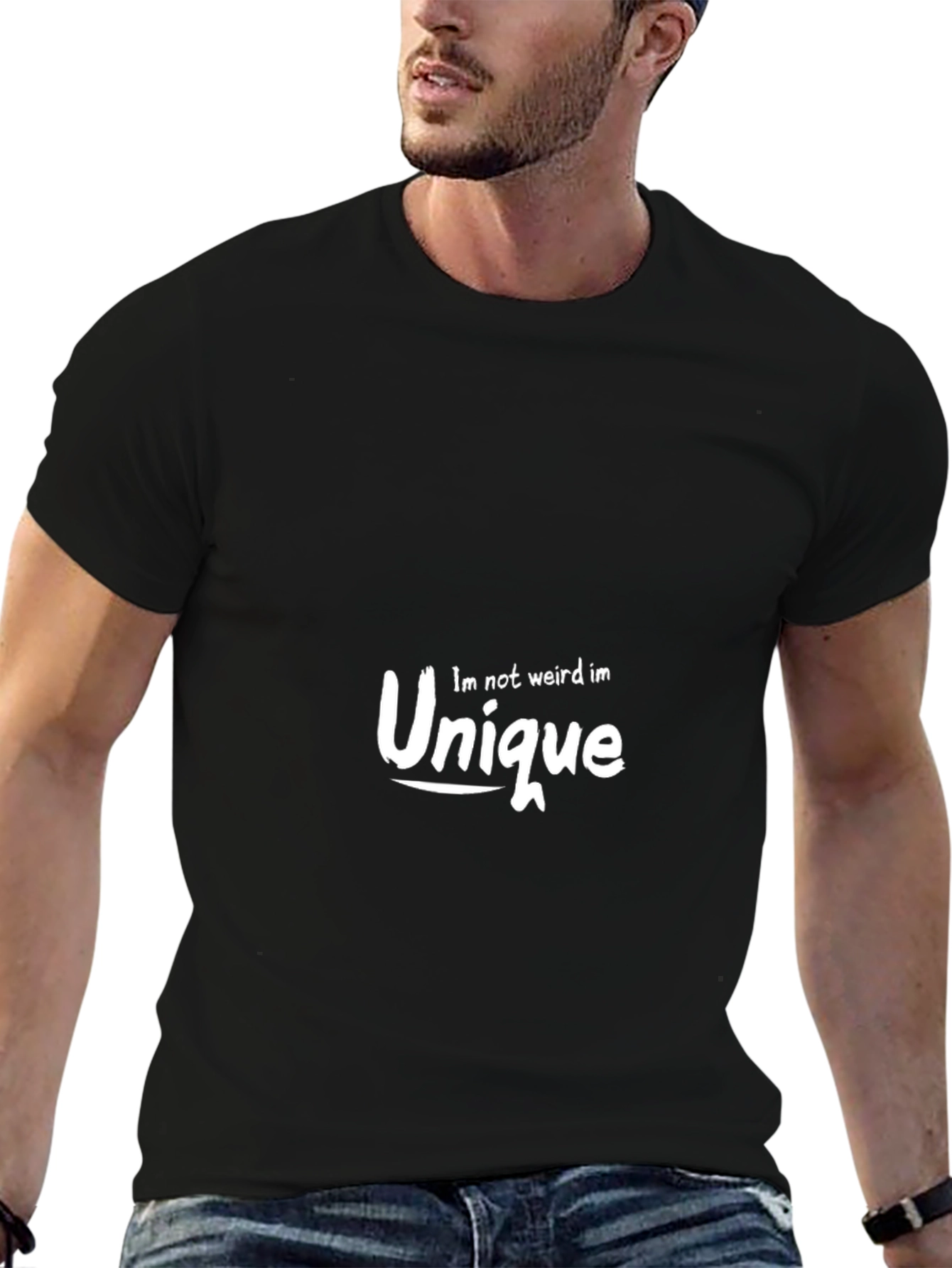 Unique Graphic Tee - Black Casual T-Shirt