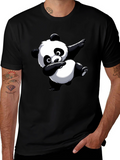 Dabbing Panda Graphic Tee - Black