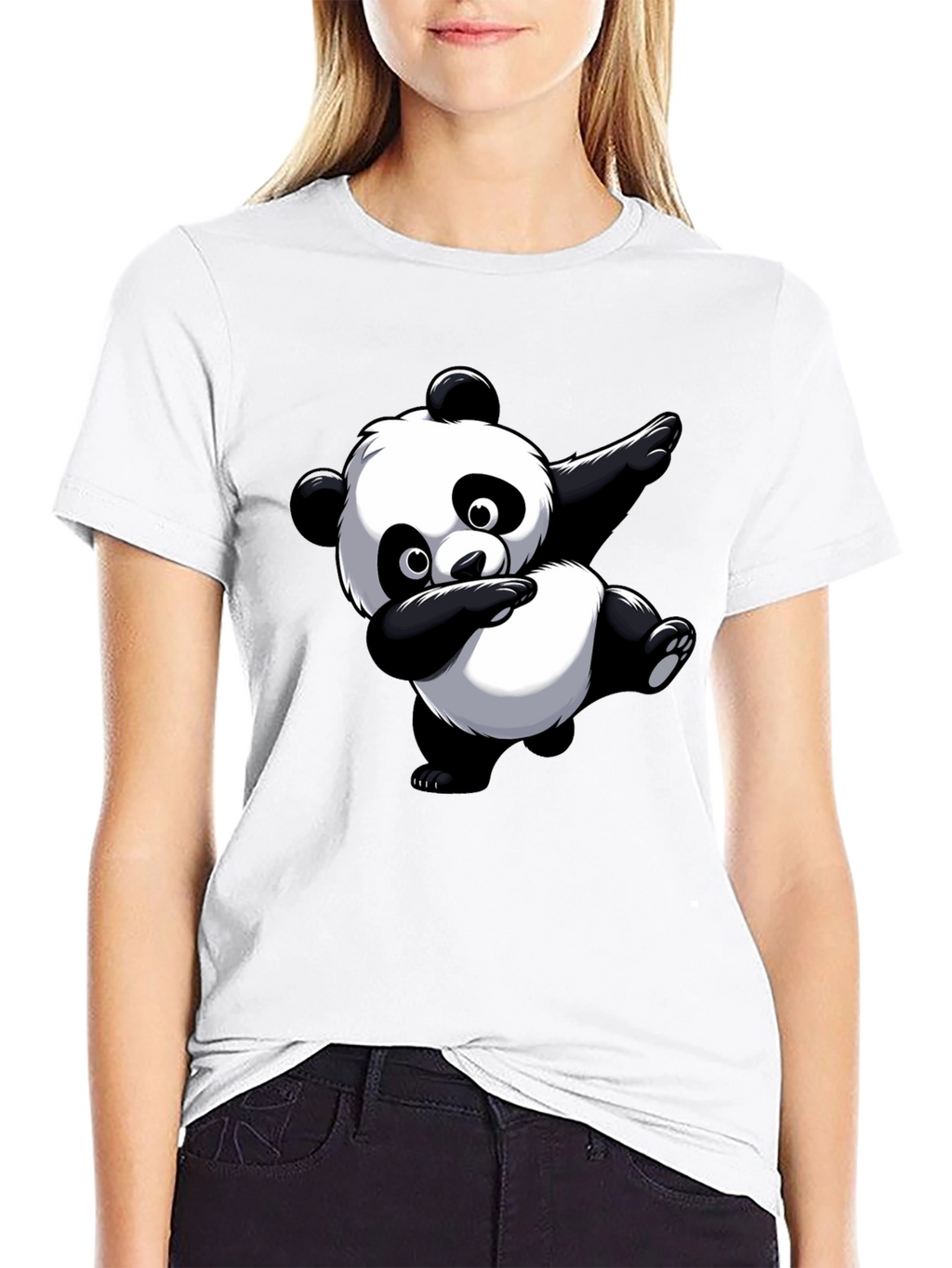 Dabbing Panda Graphic Tee - Black