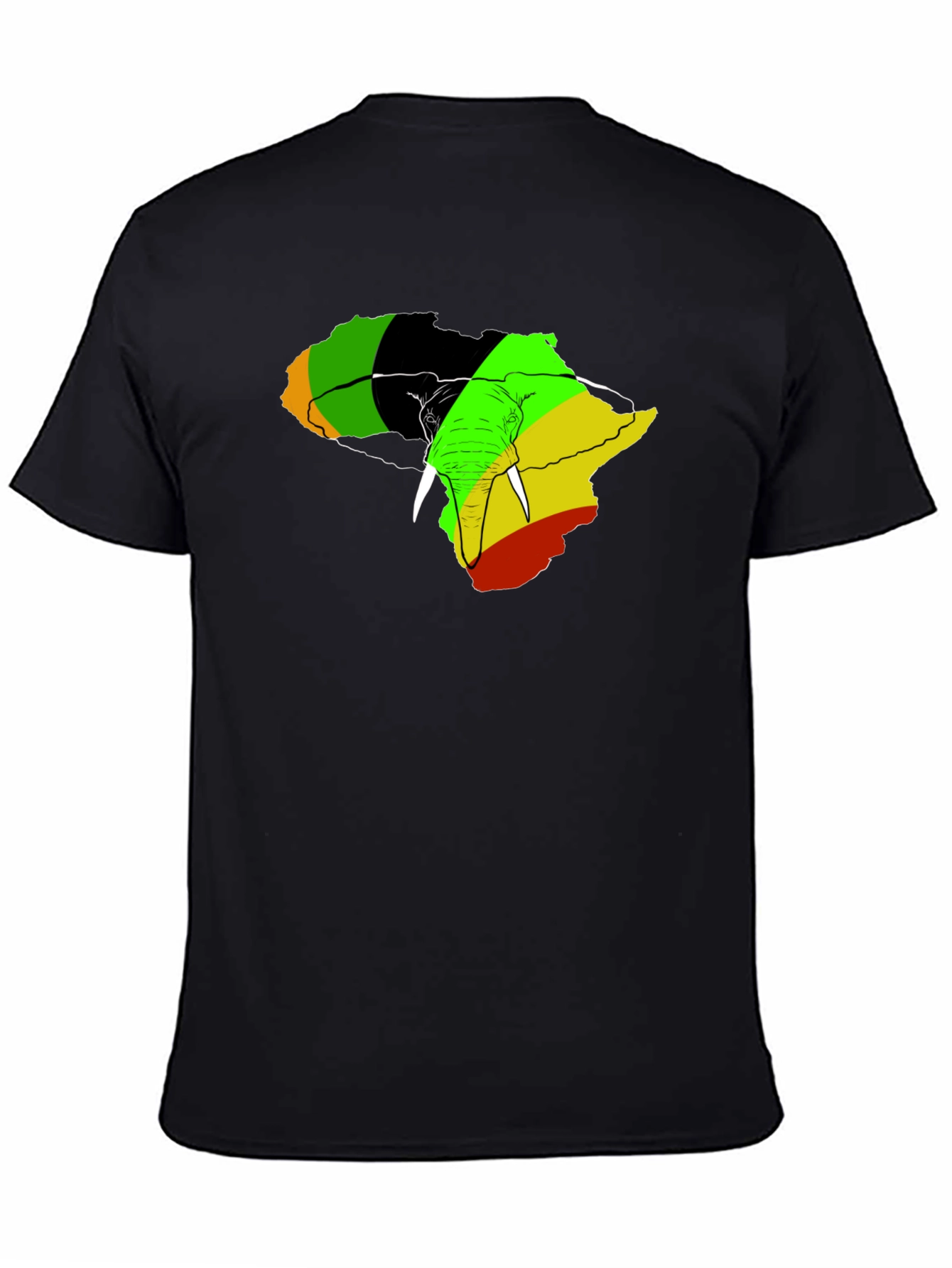 Africa Elephant Rasta T-Shirt - Mens