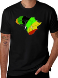 Africa Elephant Rasta T-Shirt - Mens